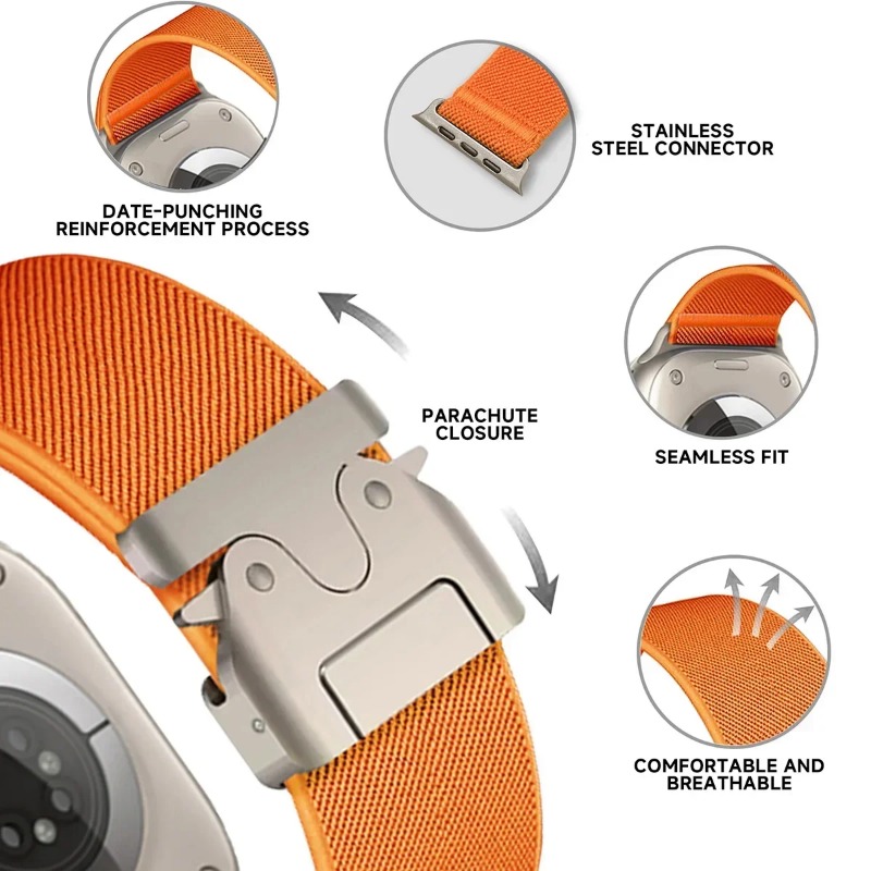 Para Apple Watch Ultra 4/3/2 4 - Parachute Strap Elastic reseña y precio
